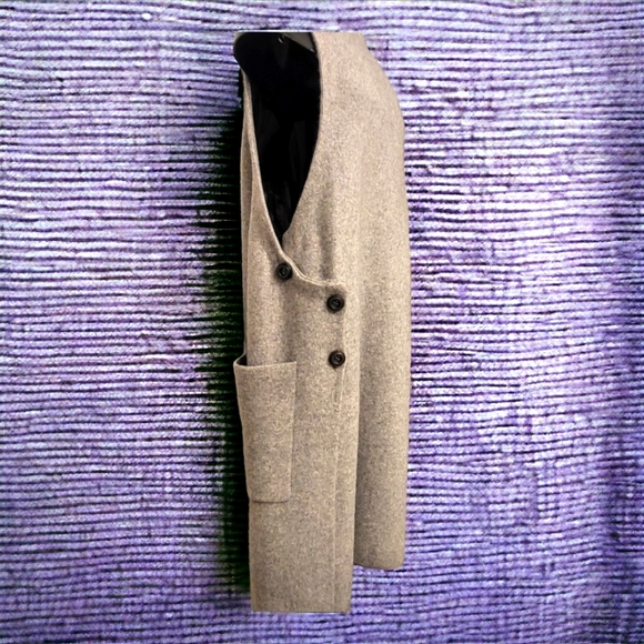 Knitted long vest mink and rabbit fur fabric size M - Picture 4 of 12